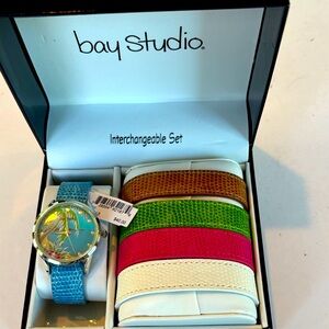 NEW Bay Studio Palm Tree Watch Interchangeable Set